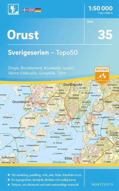 bokomslag 35 Orust Sverigeserien Topo50 : Skala 1:50 000