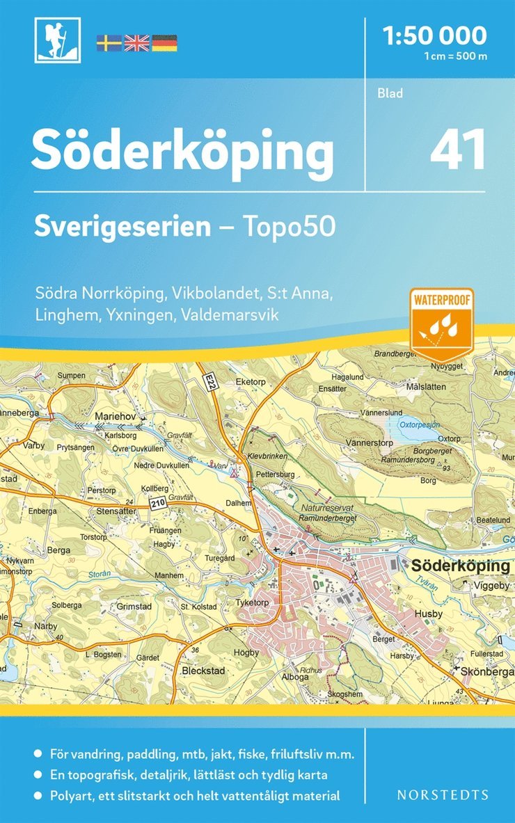 41 Söderköping Sverigeserien Topo50 : Skala 1:50 000, Övrigt