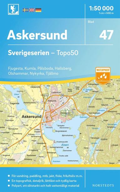 bokomslag 47 Askersund Sverigeserien Topo50 : Skala 1:50 000