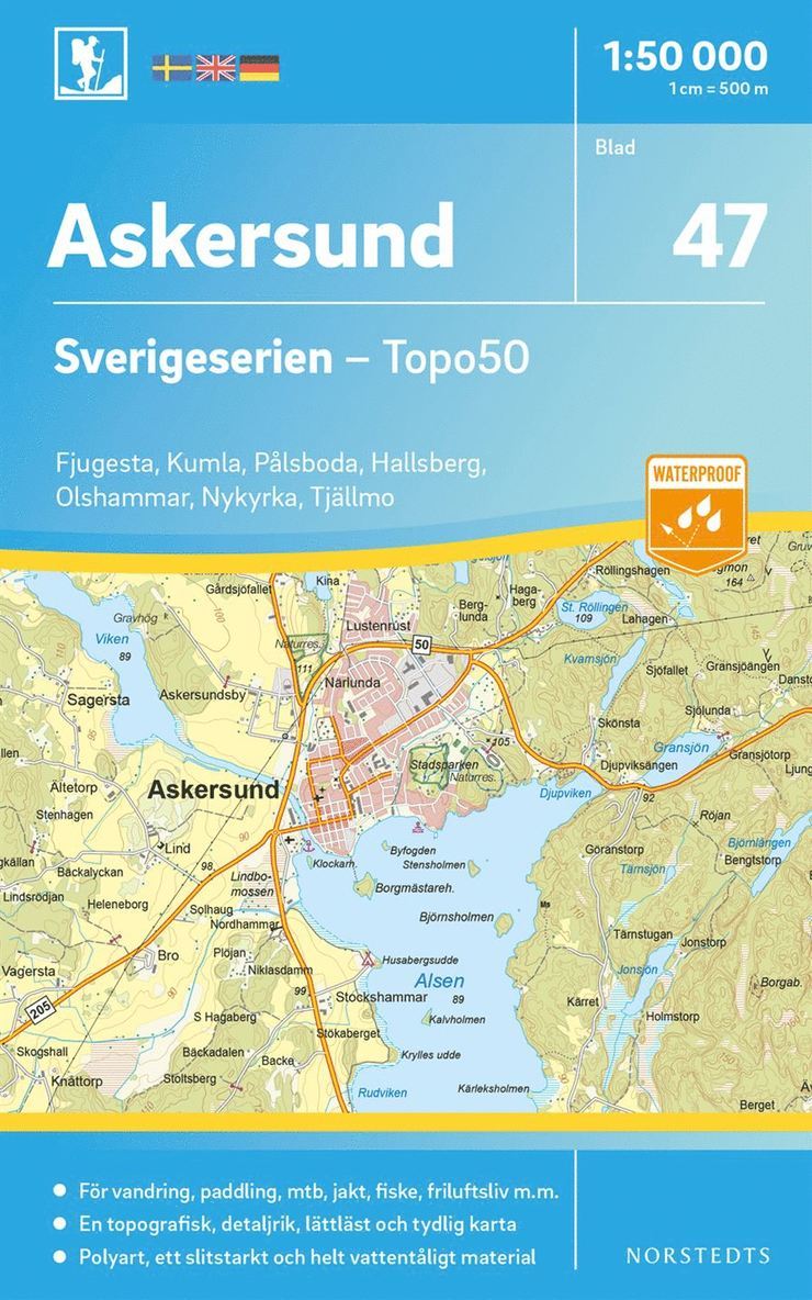 47 Askersund Sverigeserien Topo50 : Skala 1:50 000 1