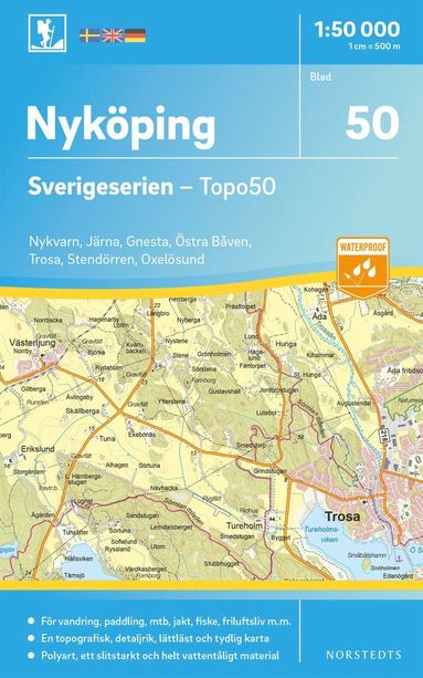 bokomslag 50 Nyköping Sverigeserien Topo50 : Skala 1:50 000