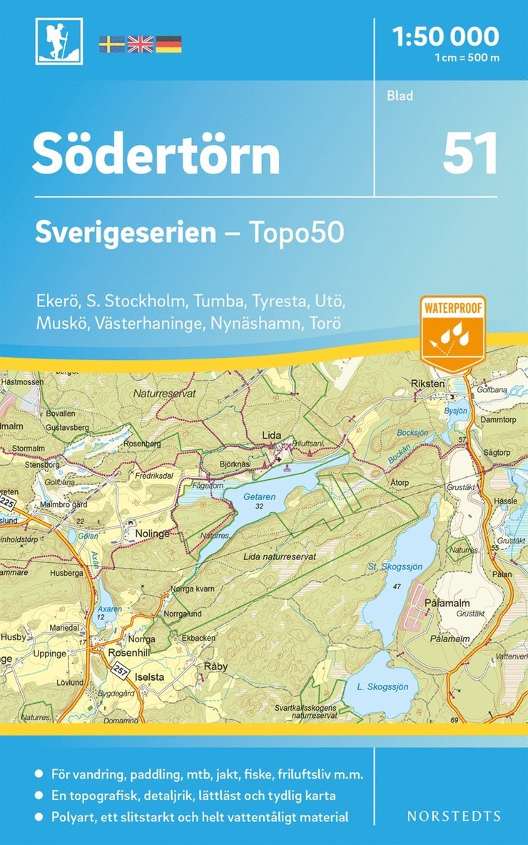 51 Södertörn Sverigeserien Topo50 : Skala 1:50 000 1