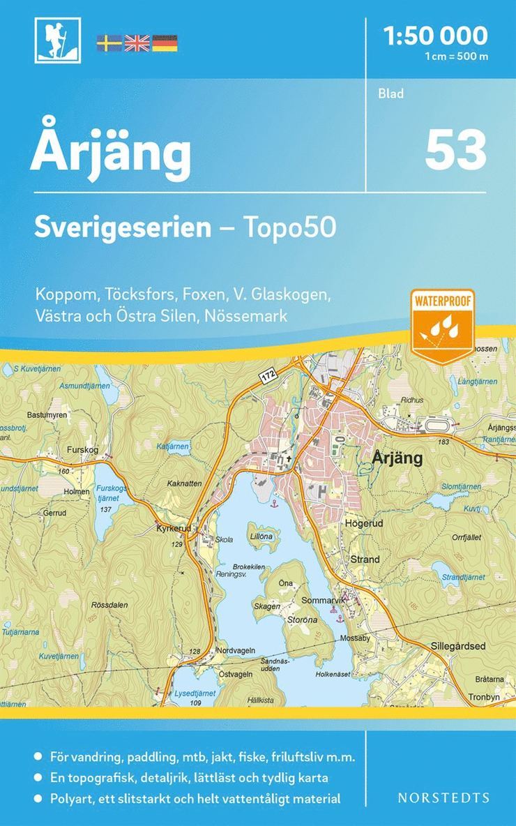 53 Årjäng Sverigeserien Topo50 : Skala 1:50 000 1