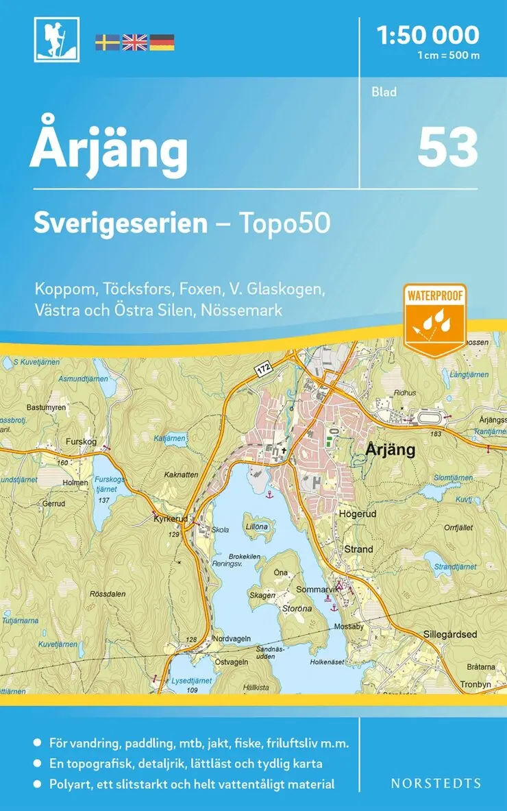 53 Årjäng Sverigeserien Topo50 : Skala 1:50 000