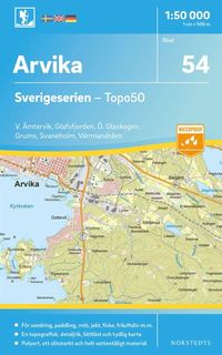 bokomslag 54 Arvika Sverigeserien Topo50 : Skala 1:50 000