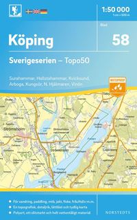 bokomslag 58 Köping Sverigeserien Topo50 : Skala 1:50 000
