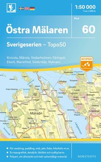 bokomslag 60 Östra Mälaren Sverigeserien Topo50 : Skala 1:50 000