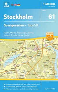 bokomslag 61 Stockholm Sverigeserien Topo50 : Skala 1:50 000