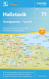 bokomslag 71 Hallstavik Sverigeserien Topo50 : Skala 1:50 000