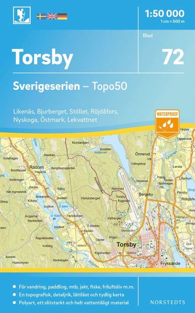 bokomslag 72 Torsby Sverigeserien Topo50 : Skala 1:50 000