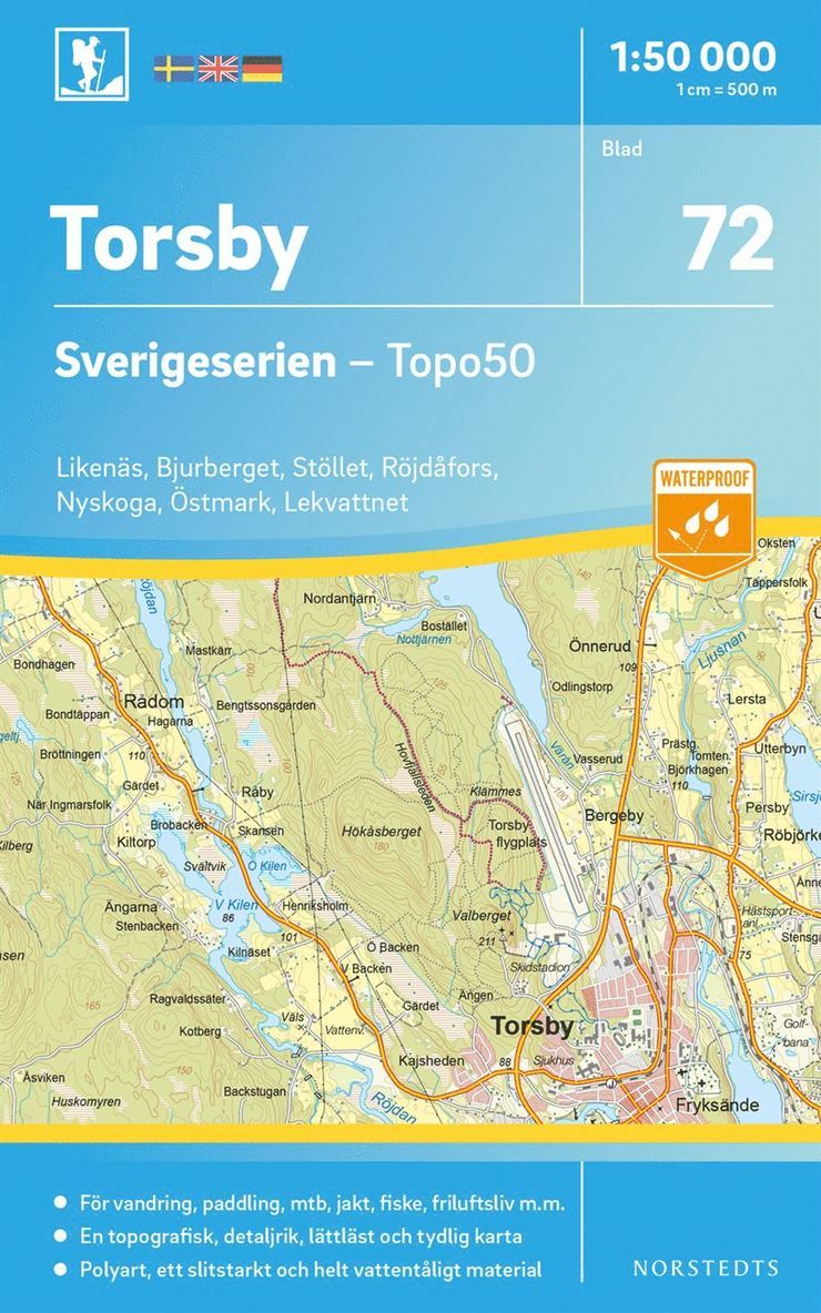 72 Torsby Sverigeserien Topo50 : Skala 1:50 000 1