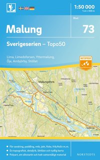 bokomslag 73 Malung Sverigeserien Topo50 : Skala 1:50 000