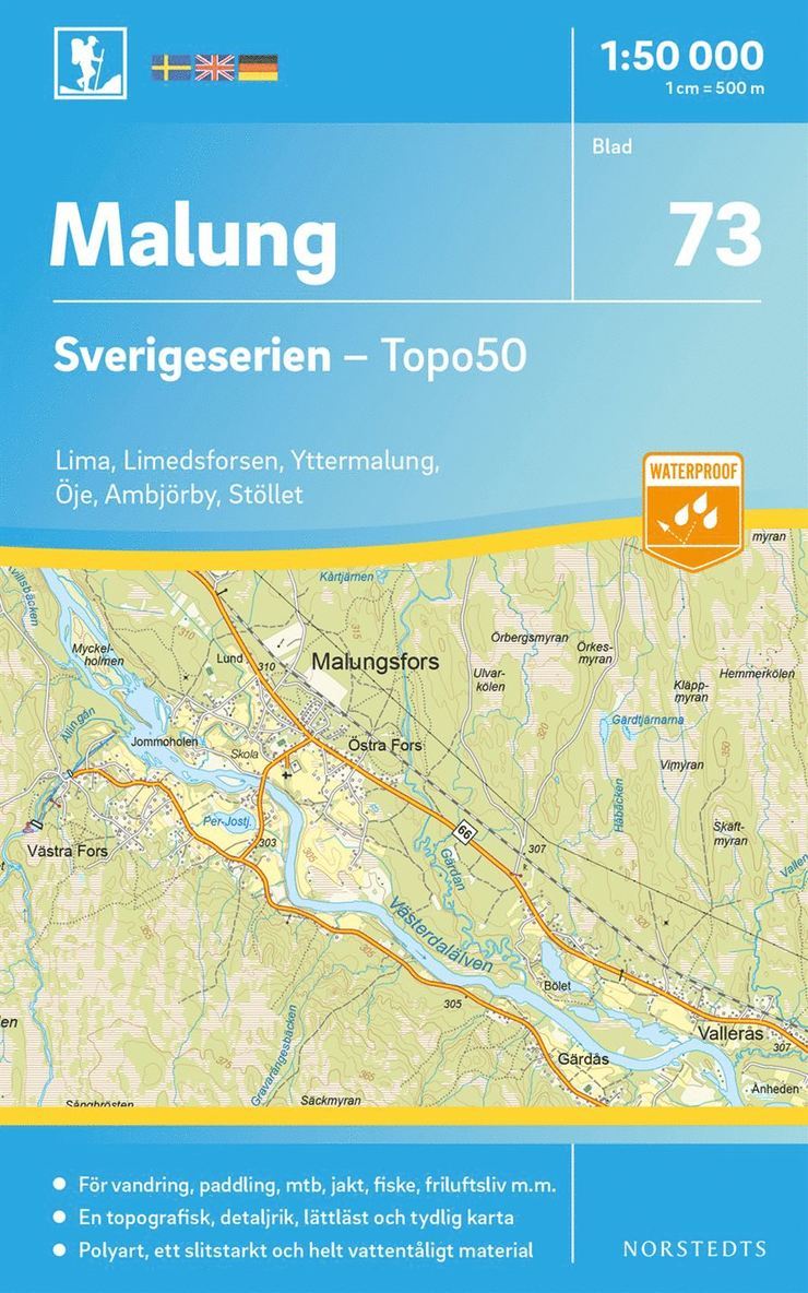 73 Malung Sverigeserien Topo50 : Skala 1:50 000 1
