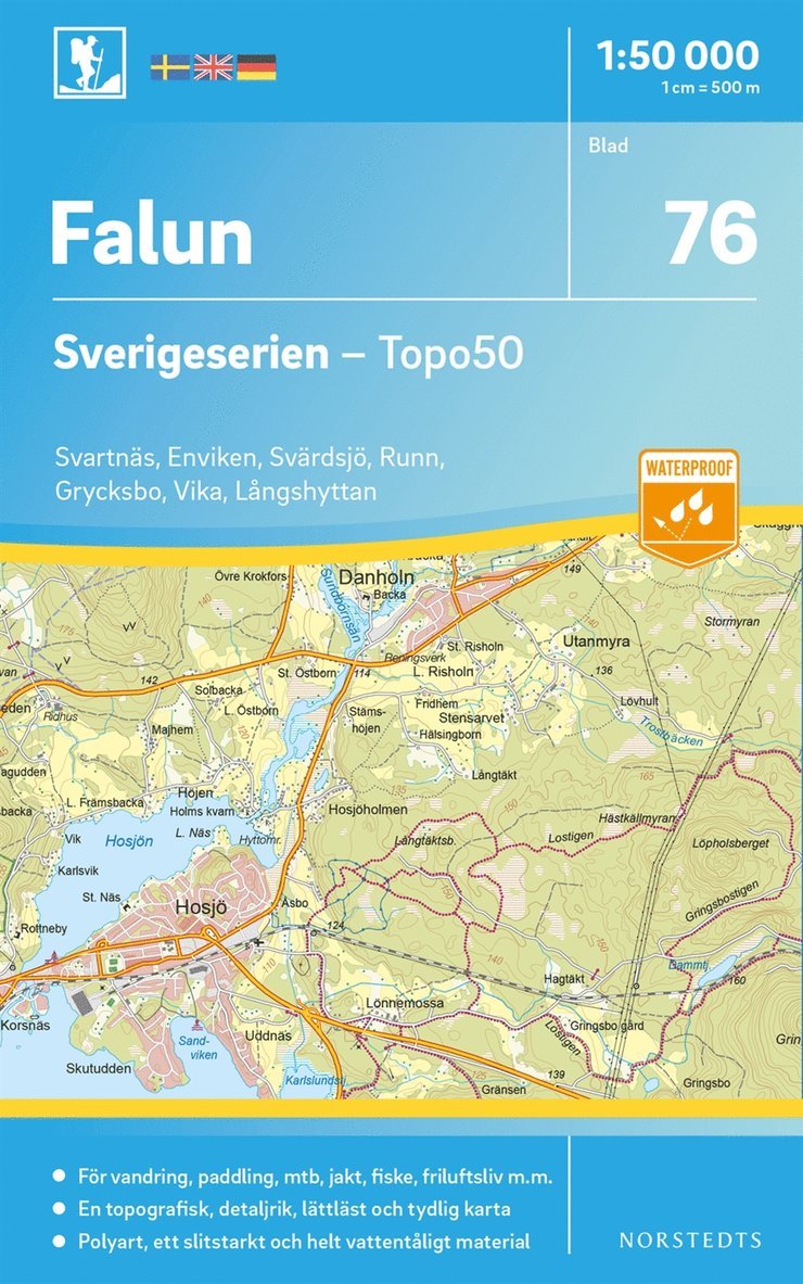 76 Falun Sverigeserien Topo50 : Skala 1:50 000, Övrigt