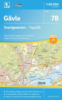 bokomslag 78 Gävle Sverigeserien Topo50 : Skala 1:50 000