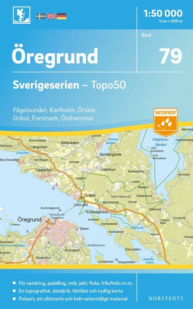 bokomslag 79 Öregrund Sverigeserien Topo50 : Skala 1:50 000