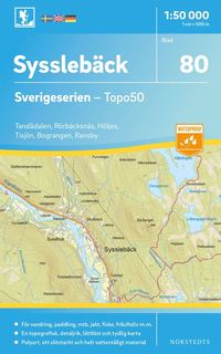 bokomslag 80 Sysslebäck Sverigeserien Topo50 : Skala 1:50 000