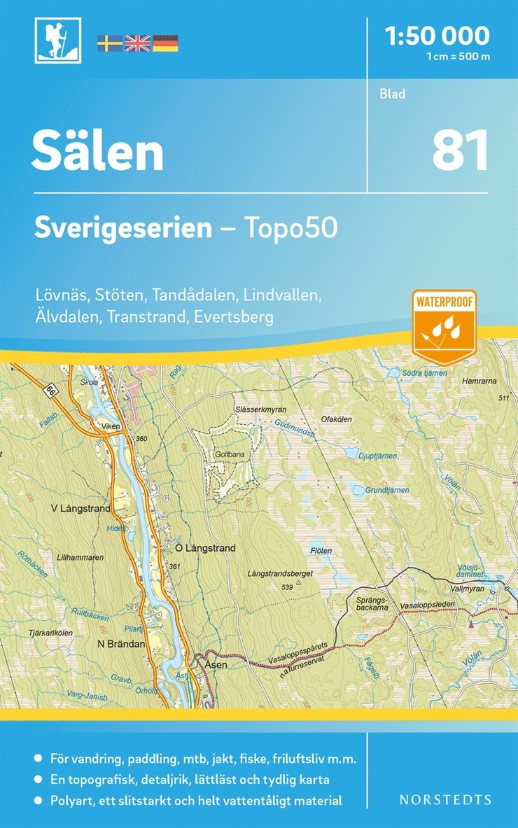 81 Sälen Sverigeserien Topo50 : Skala 1:50 000 1