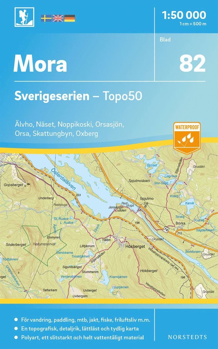 82 Mora Sverigeserien Topo50 : Skala 1:50 000 1