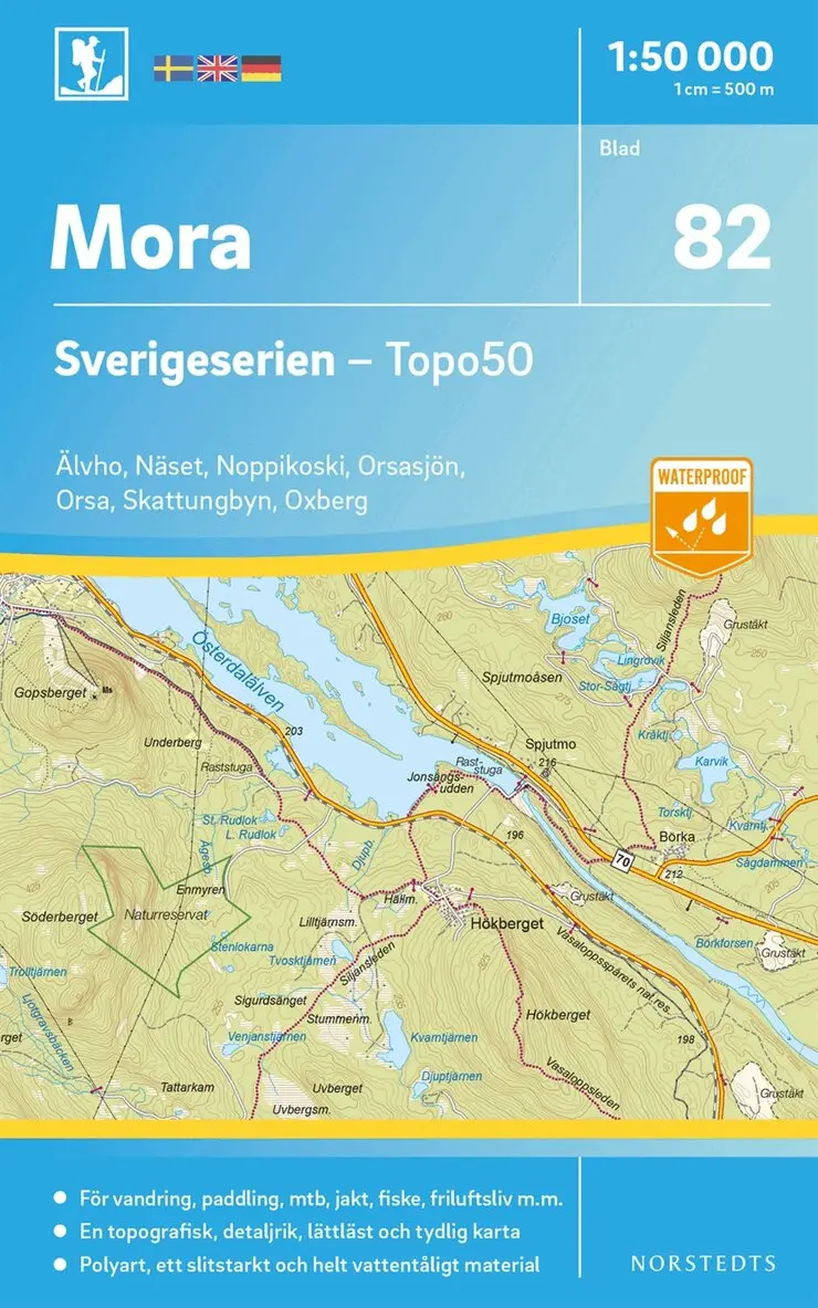 82 Mora Sverigeserien Topo50 : Skala 1:50 000