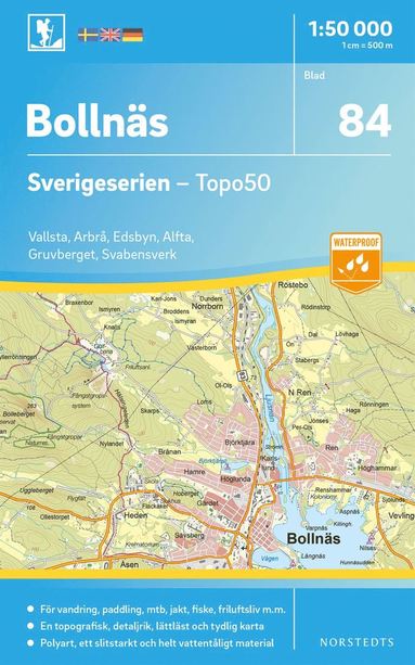 bokomslag 84 Bollnäs Sverigeserien Topo50 : Skala 1:50 000