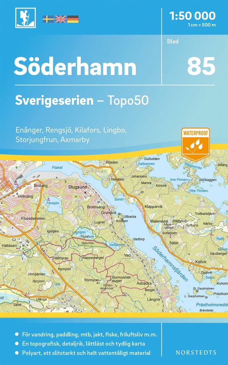 85 Söderhamn Sverigeserien Topo50 : Skala 1:50 000 1