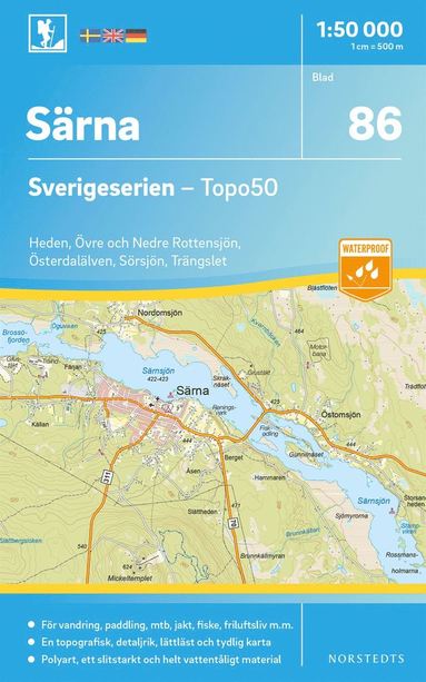 bokomslag 86 Särna Sverigeserien Topo50 : Skala 1:50 000