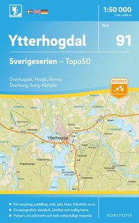 bokomslag 91 Ytterhogdal Sverigeserien Topo50 : Skala 1:50 000