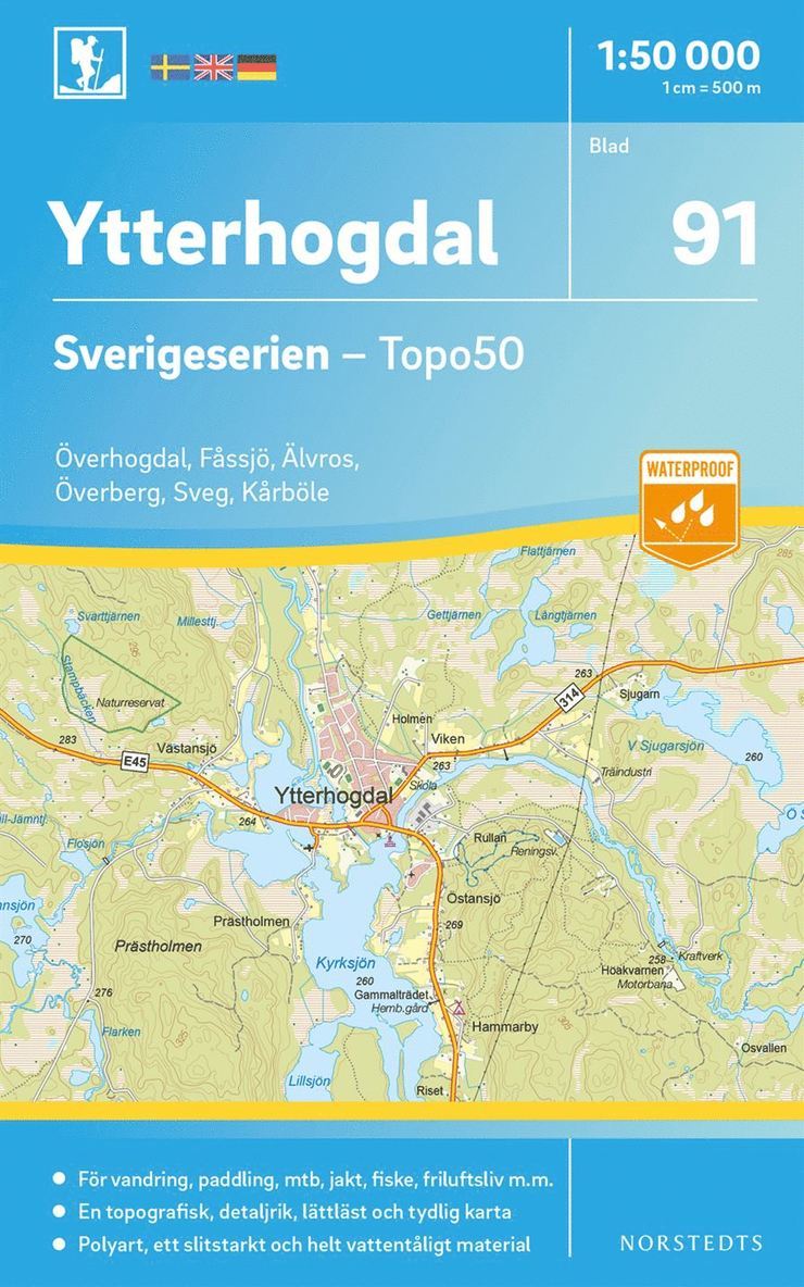 91 Ytterhogdal Sverigeserien Topo50 : Skala 1:50 000 1
