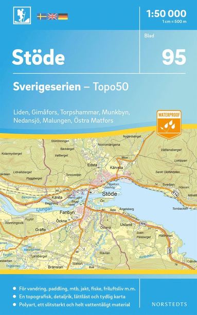 bokomslag 95 Stöde Sverigeserien Topo50 : Skala 1:50 000
