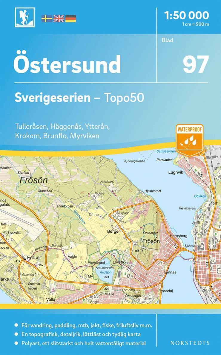 97 Östersund Sverigeserien Topo50 : Skala 1:50 000 1