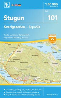 bokomslag 101 Stugun Sverigeserien Topo50 : Skala 1:50 000