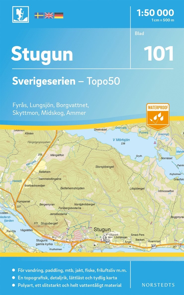 101 Stugun Sverigeserien Topo50 : Skala 1:50 000, Övrigt
