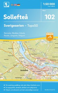 bokomslag 102 Sollefteå Sverigeserien Topo50 : Skala 1:50 000