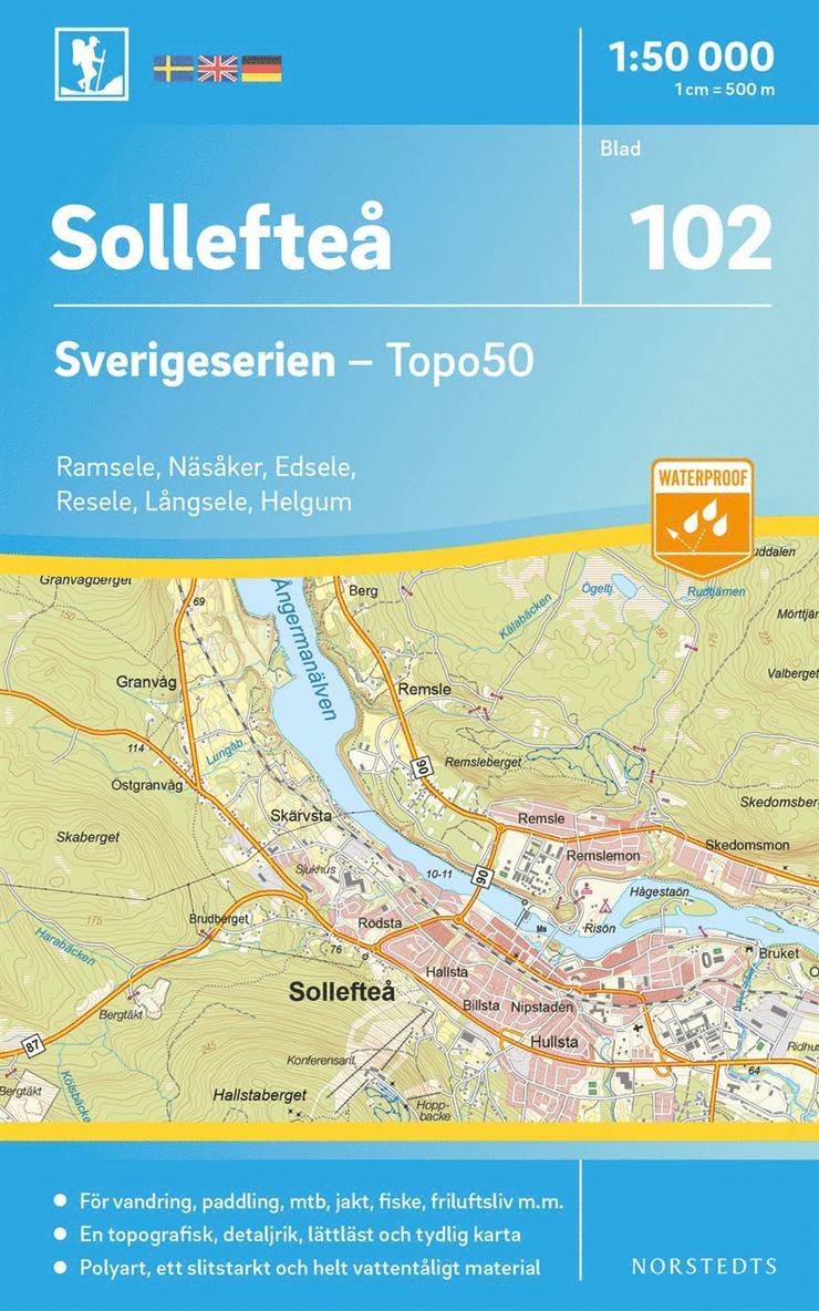 102 Sollefteå Sverigeserien Topo50 : Skala 1:50 000 1