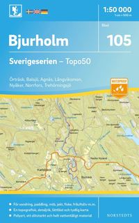 bokomslag 105 Bjurholm Sverigeserien Topo50 : Skala 1:50 000
