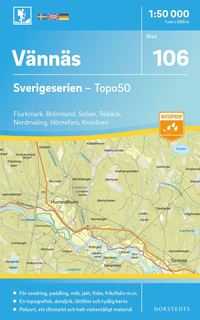 bokomslag 106 Vännäs Sverigeserien Topo50 : Skala 1:50 000
