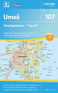 bokomslag 107 Umeå Sverigeserien Topo50 : Skala 1:50 000
