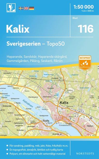 bokomslag 116 Kalix Sverigeserien Topo50 : Skala 1:50 000