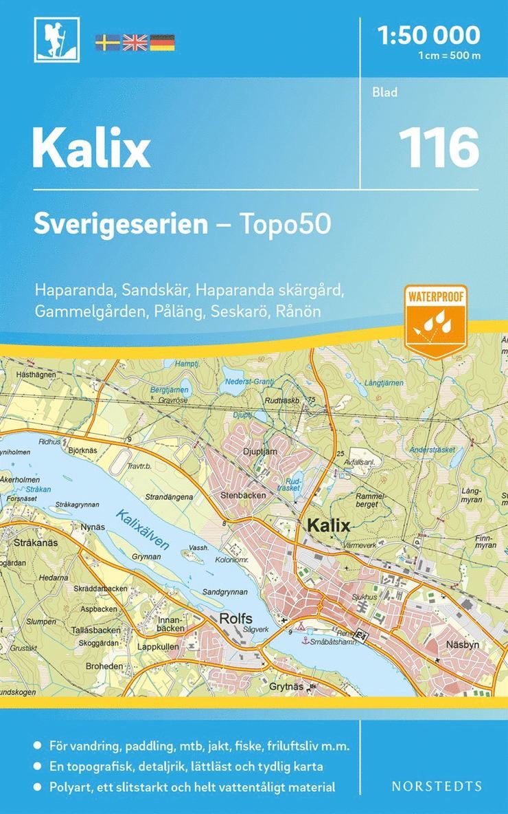 116 Kalix Sverigeserien Topo50 : Skala 1:50 000 1