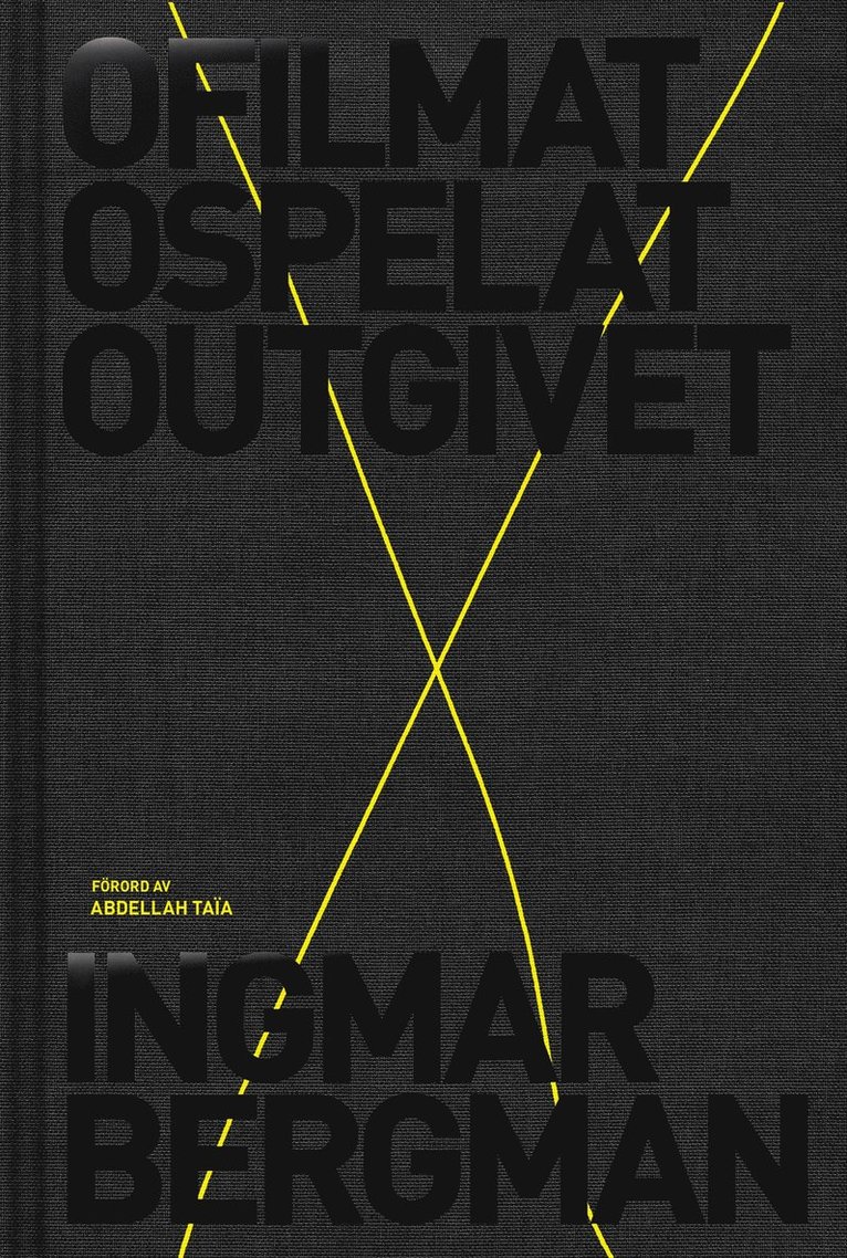 Ingmar Bergman - Ofilmat, ospelat, outgivet, Inbunden