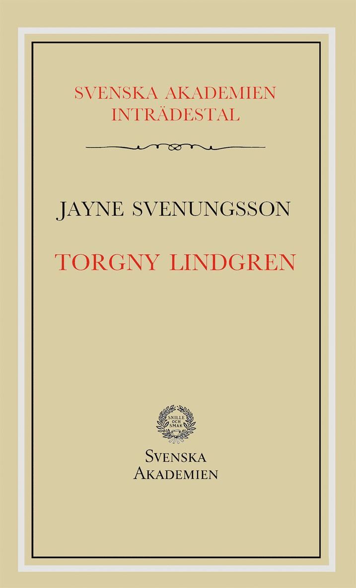 Torgny Lindgren : inträdestal i Svenska akademien 1