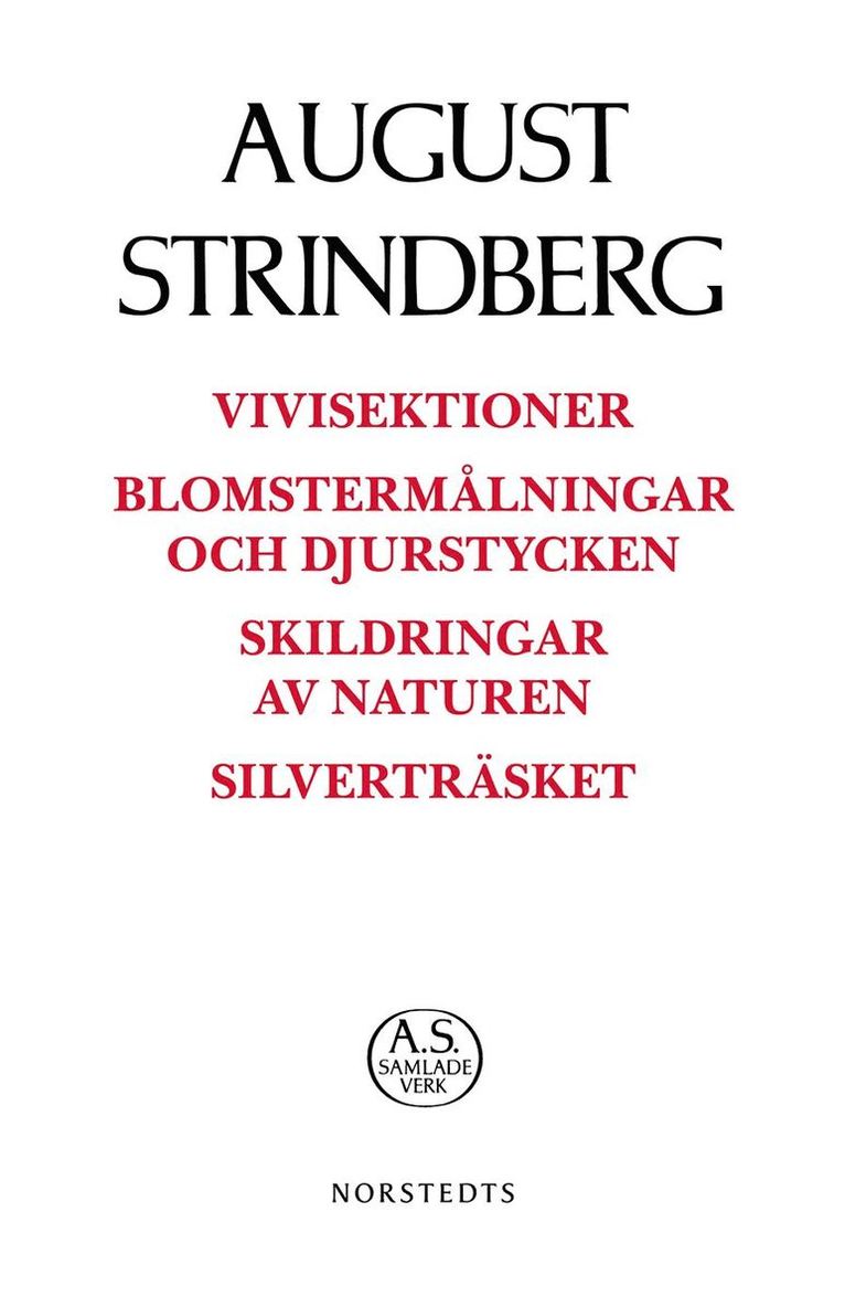 Vivisektioner ; Blomstermålningar och djurstycken ; Skildringar av naturen ; Silverträsket 1