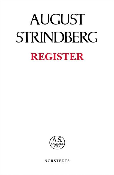 bokomslag August Strindbergs Samlade Verk : register