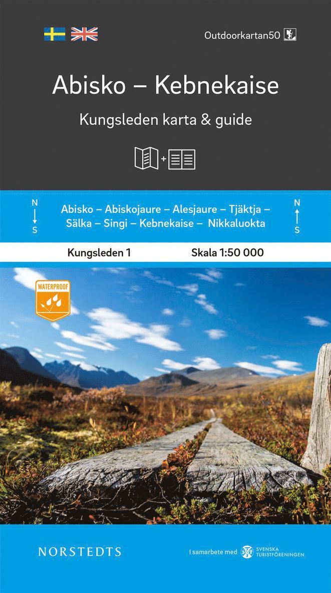 Abisko Kebnekaise Kungsleden 1 Karta och guide : Outdoorkartan skala 1:50 000 1