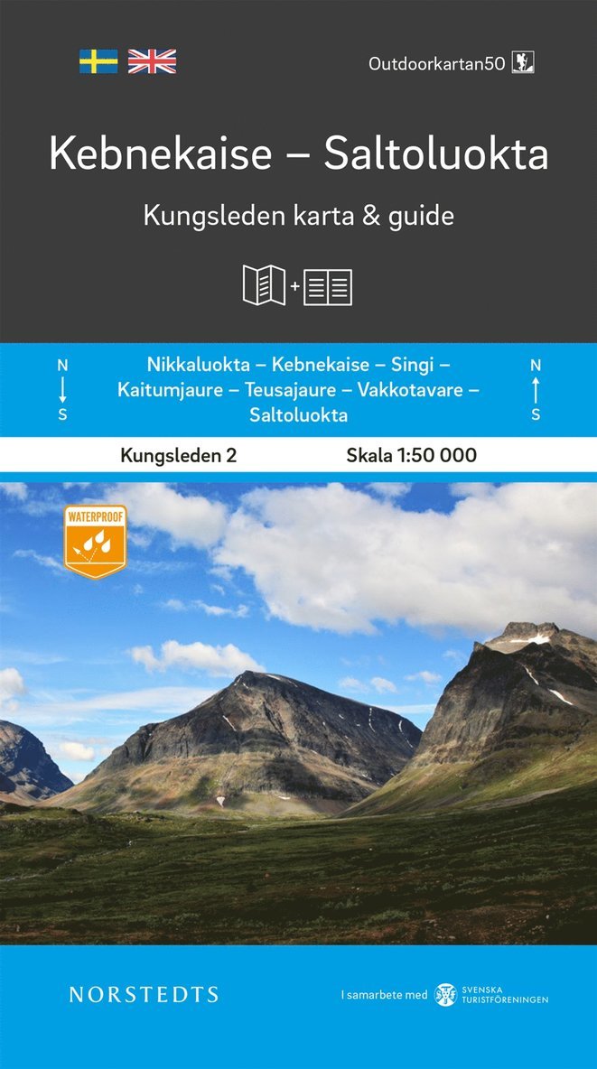 Kebnekaise Saltoluokta Kungsleden 2 Karta och guid : Outdoorkartan skala 1:50 000, Övrigt