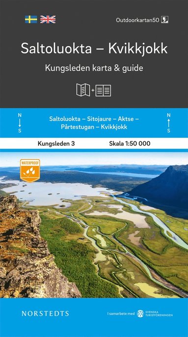 bokomslag Saltoluokta Kvikkjokk Kungsleden 3 Karta och guide : Outdoorkartan 1:50 000