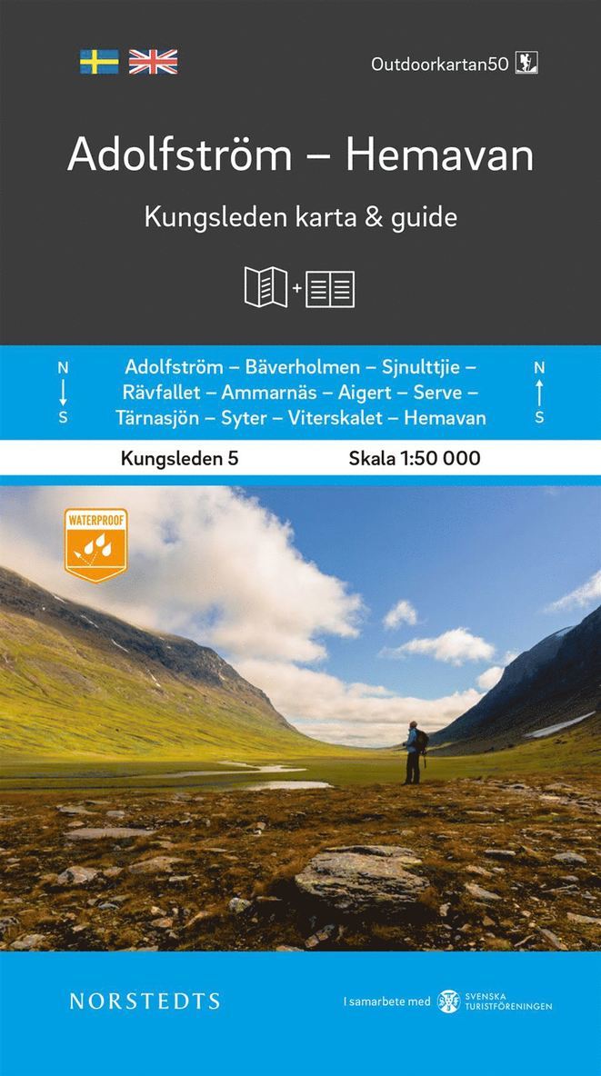 Adolfström Hemavan Kungsleden 5 Karta och guide : Outdoorkartan skala 1:50 000 1