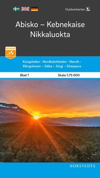 bokomslag Outdoorkartan Abisko Kebnekaise Nikkaluokta : Blad 1 Skala 1:75 000