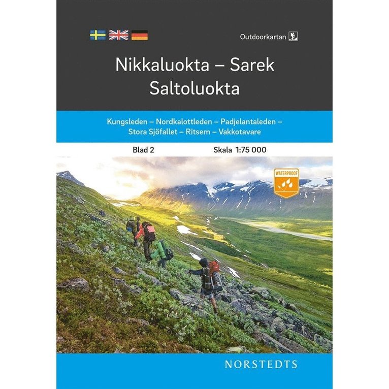 Outdoorkartan Nikkaluokta Sarek Saltoluokta : Blad 2 Skala 1:75 000, Övrigt